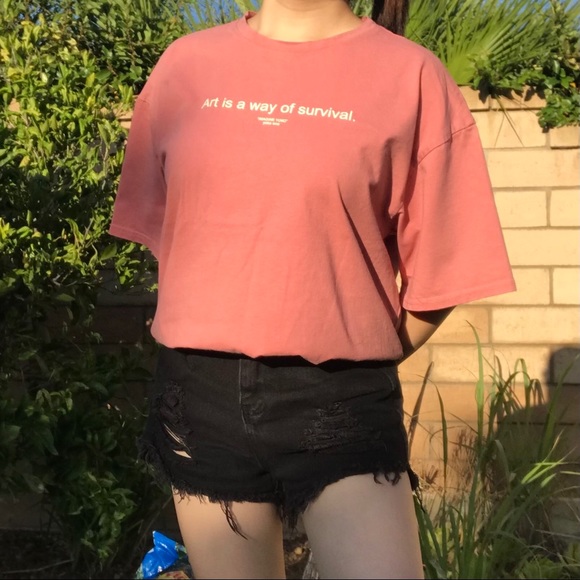 Oversized Pink Tee - Picture 1 of 4